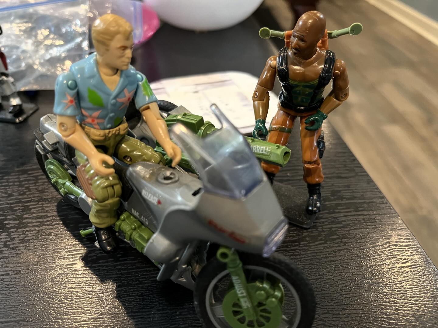 Chuckles on his ride